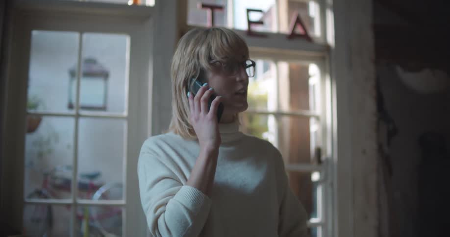 Woman talking on phone