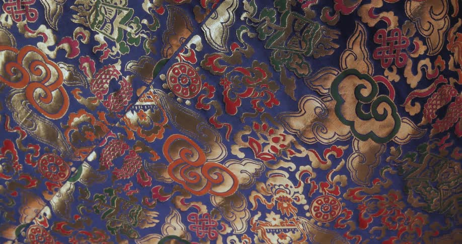 Close up of some embroidered fabric