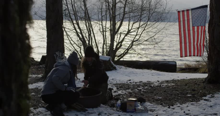 Two Women Adventuring In The Snow