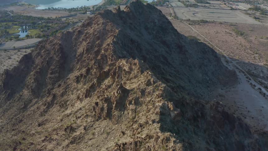 Aerial view of mountains are displayed in spring
