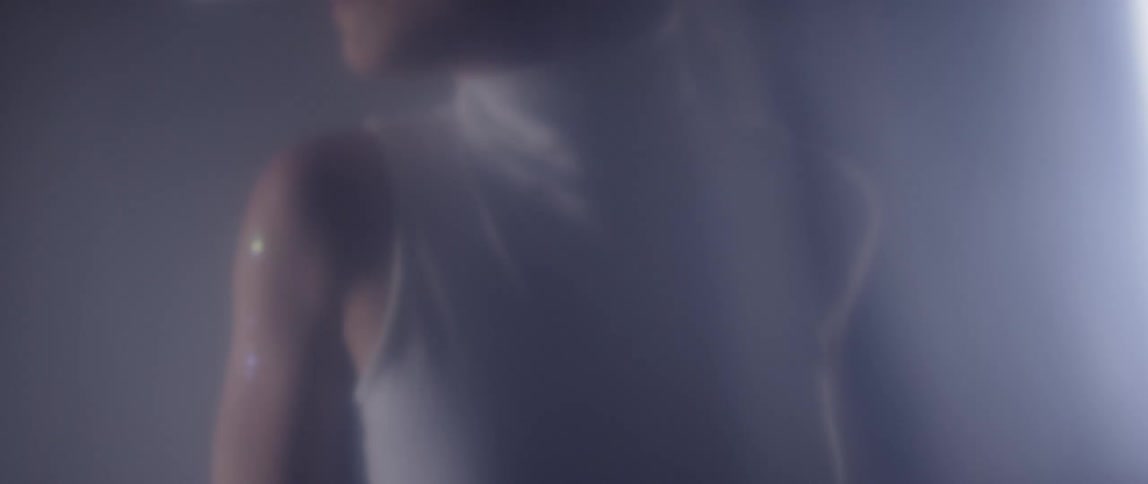 A close up of a woman with a vr headset looking around