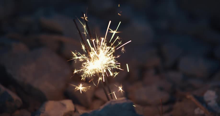 A close up of a sparkler