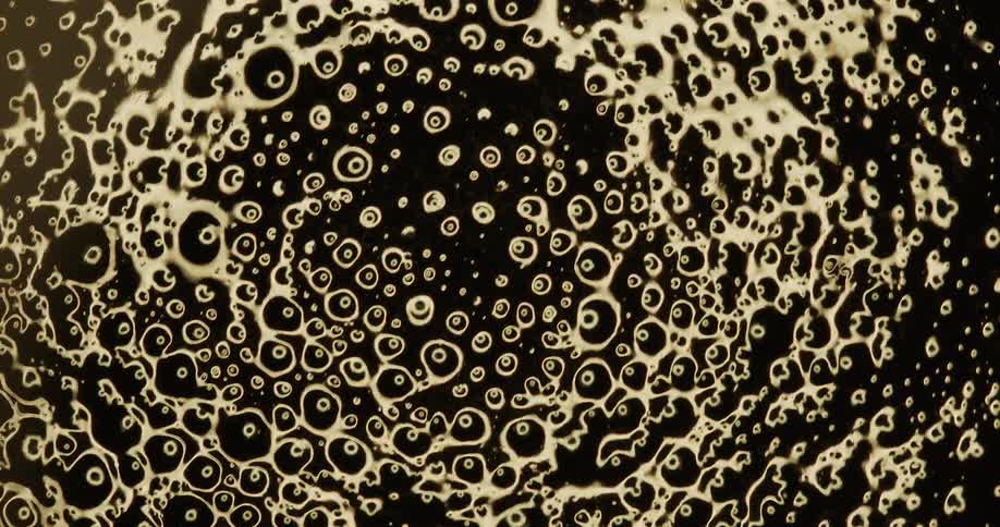 A view of coffee with bubbles on it