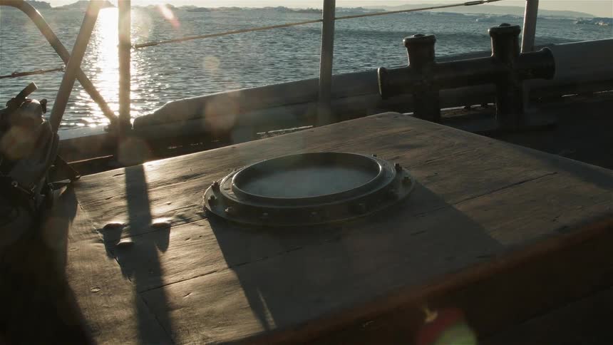 Boat moving through the water