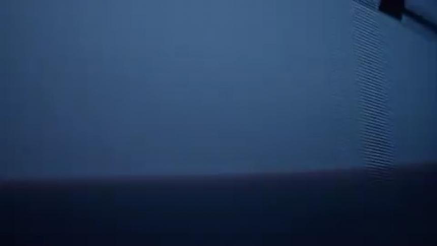 A flickering television screen