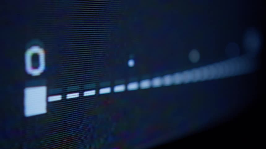 Numbers are displayed on a screen