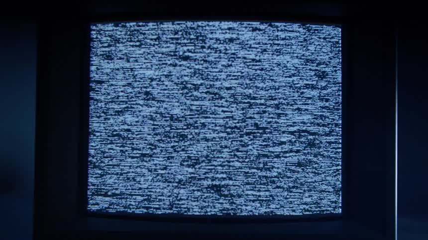 A television is displayed with no signal