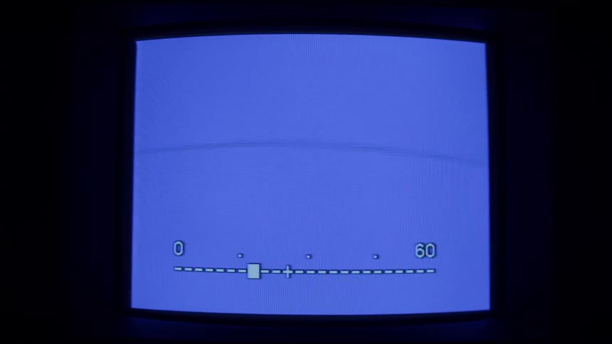 A close up of a crt tv