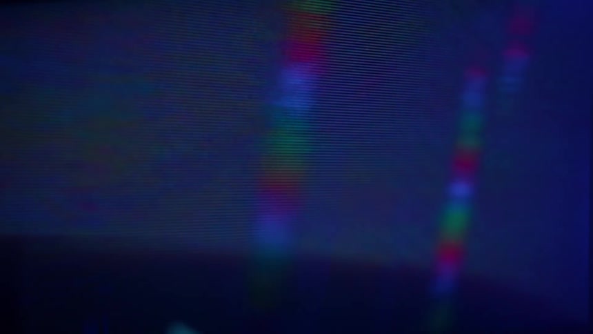 The television is full of static