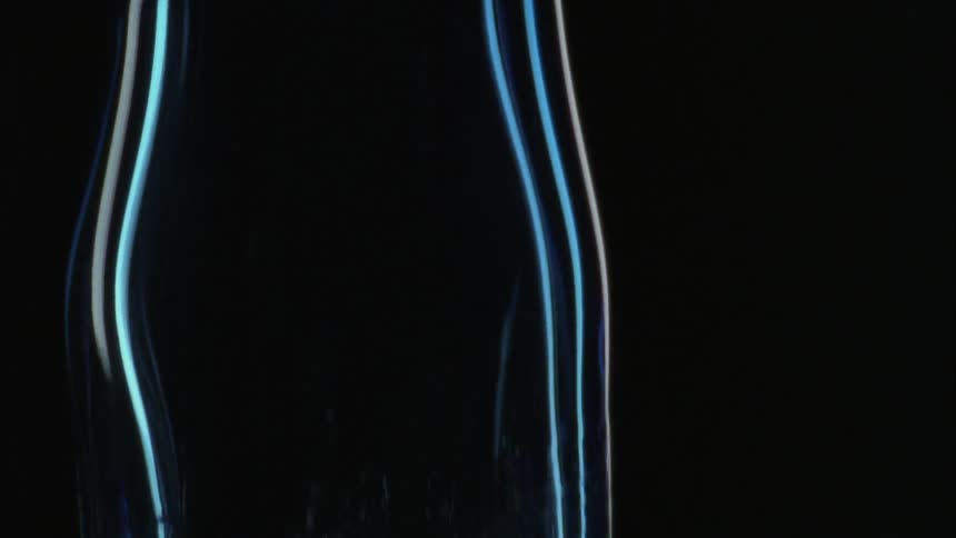 A blue glass bottle