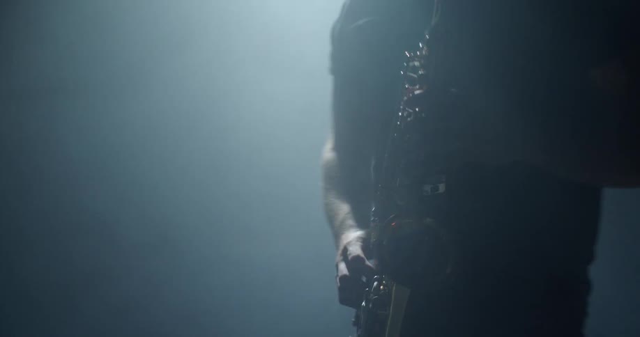 Musician playing instrument
