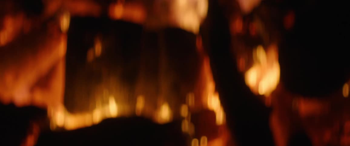 A close up of burning wood