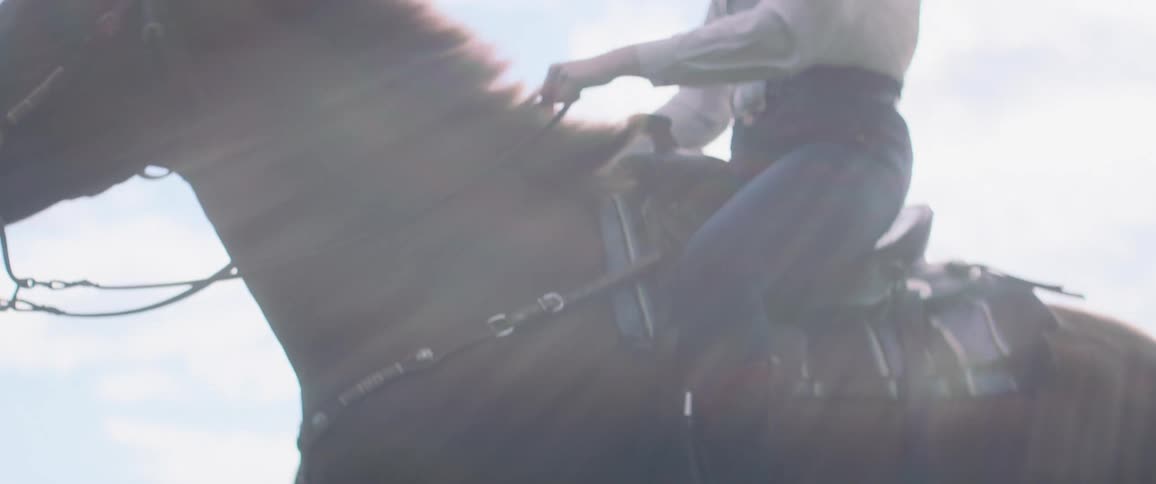 A person riding a horse