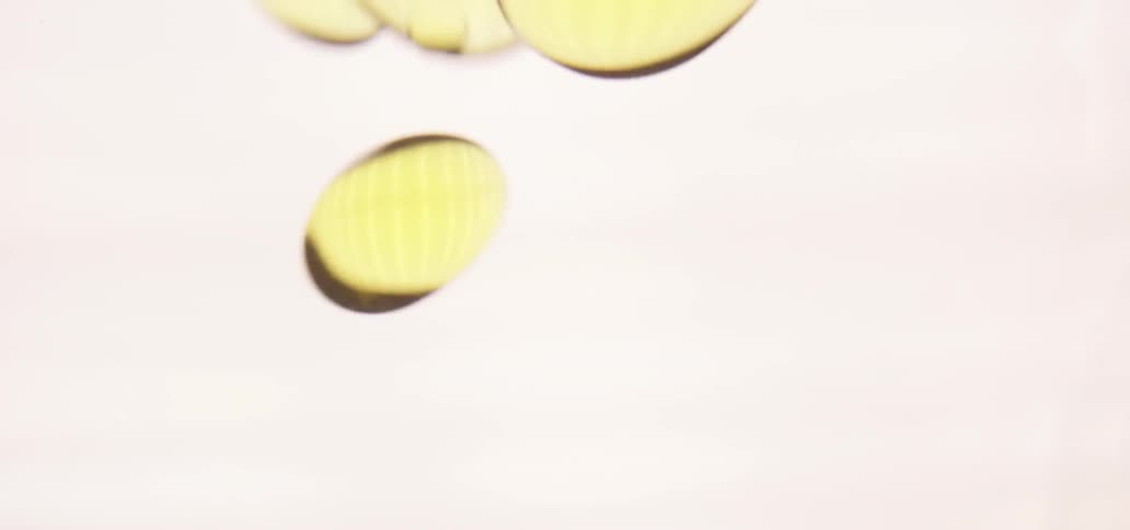 Small yellow bubbles in water