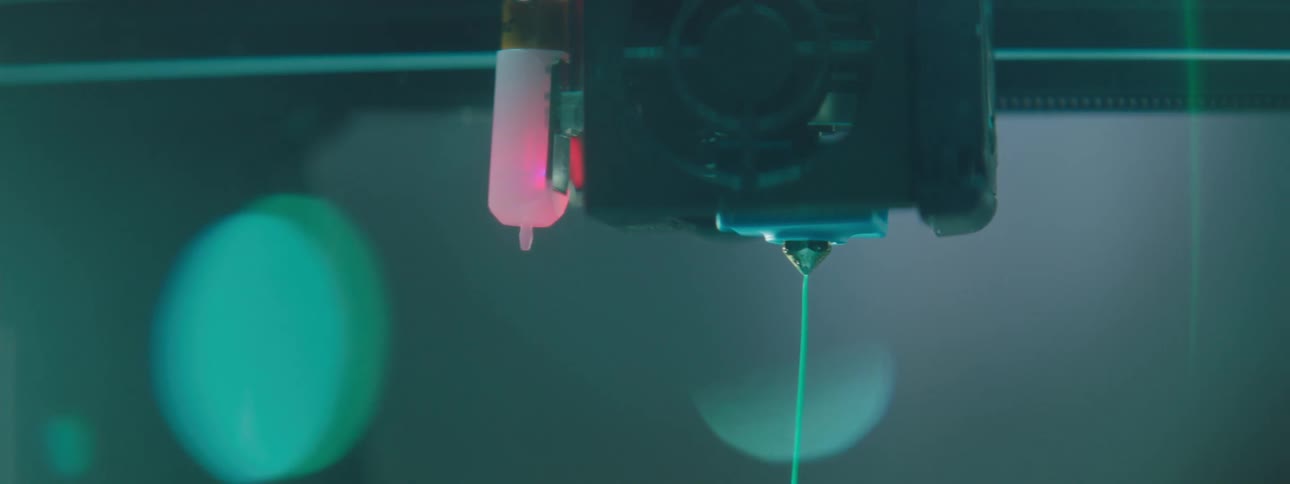 A close up of a 3d printer