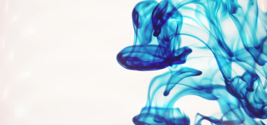 Blue clouds move in a white area