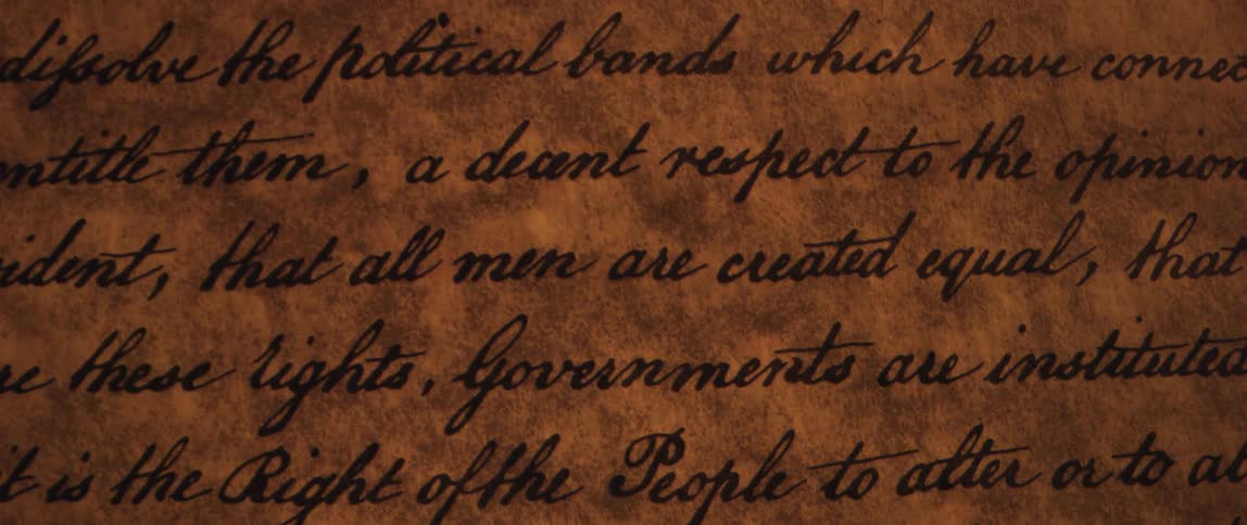 Image of united states declaration of independence brightness and darkness
