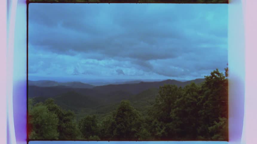 Aerial view of a forest on a cloudy day