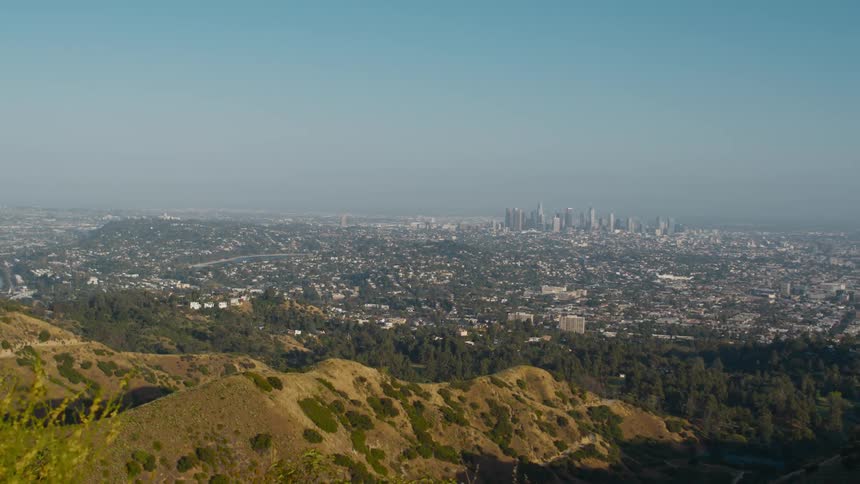 City scape from hill