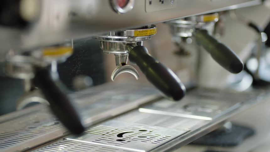 A view of a coffee machine in a building