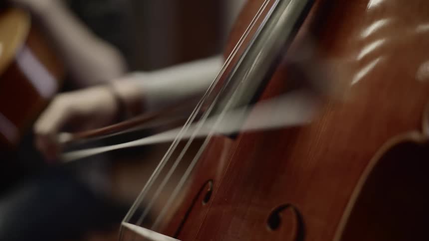 Musicians playing cello in a studio