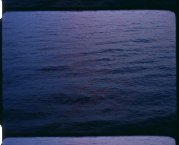 Gentle waves roll over the ocean surface