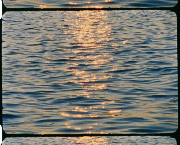 Sunlight reflecting on water at sunset