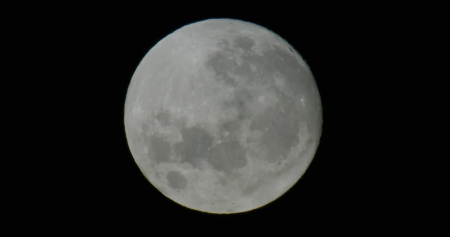 Full moon in the night sky