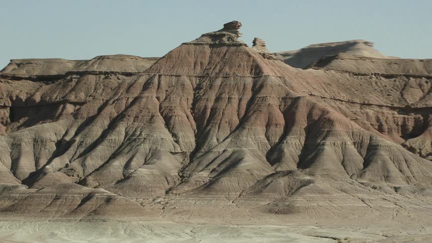 Mountains in the desert under a clear sky