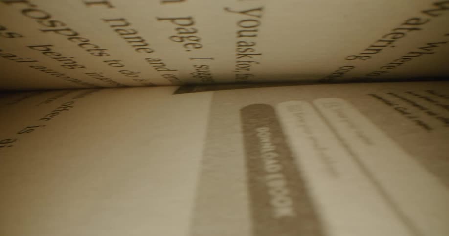 Text and diagrams on the pages of a book
