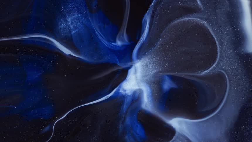 Flowing blue and purple liquid