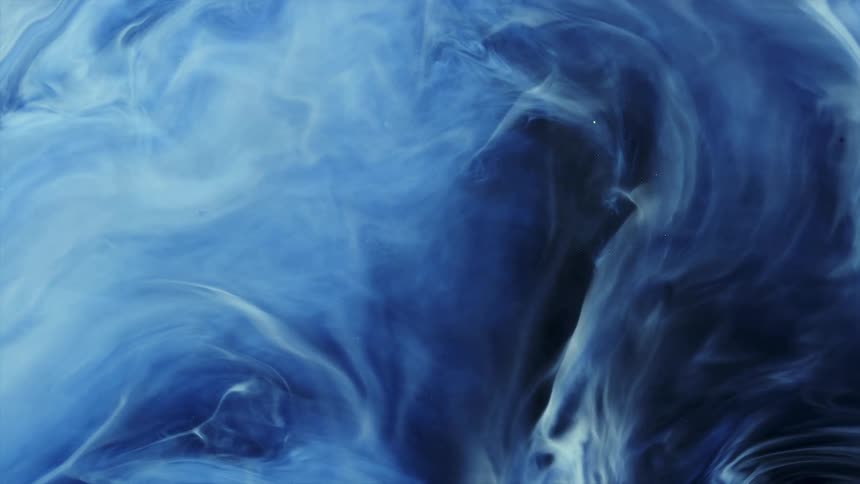 Blue and white colors flow swirl and mix