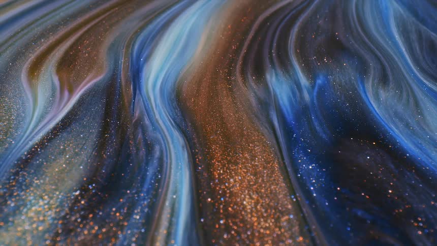 golden black and blue colors in a massive stream moving outwards and shimmering