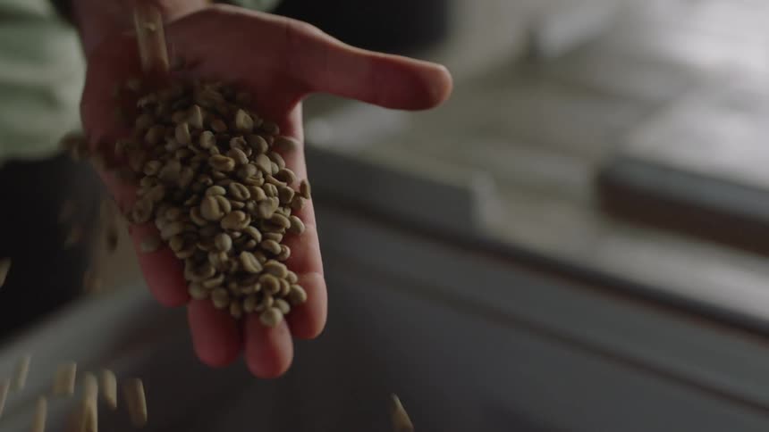 A close up of food falling