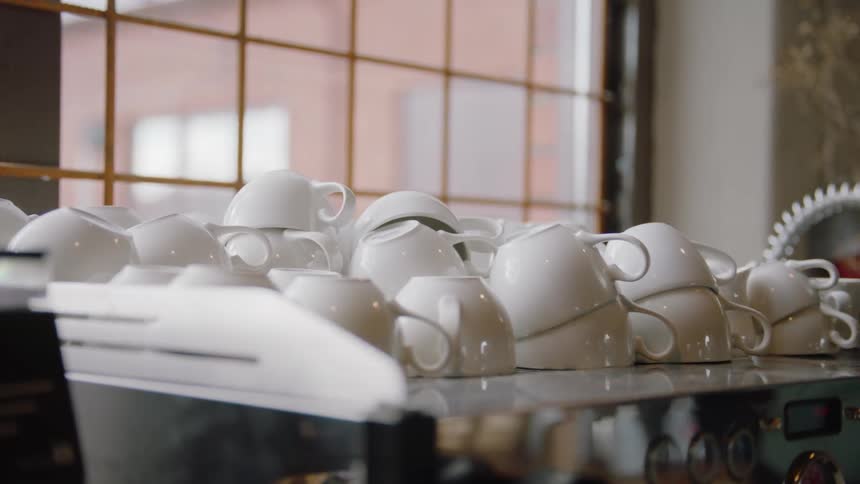 A close up of cups