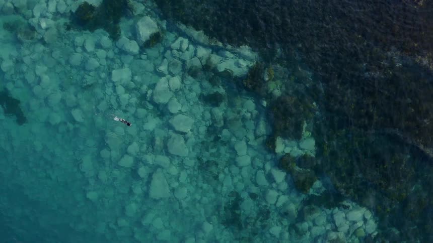 Aerial shot of a body of water