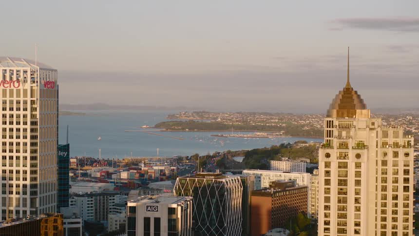 Aerial shot of city