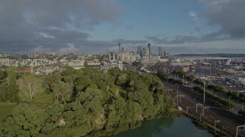 Aerial shot of a city