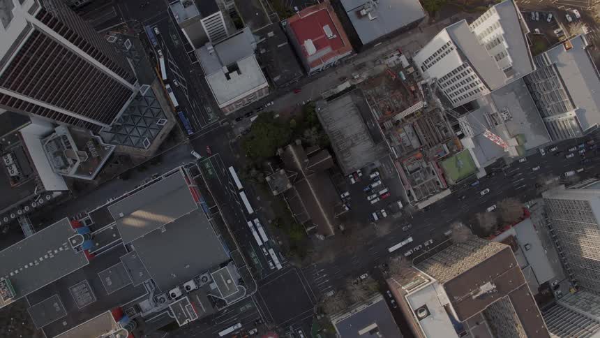 Aerial shot of a city