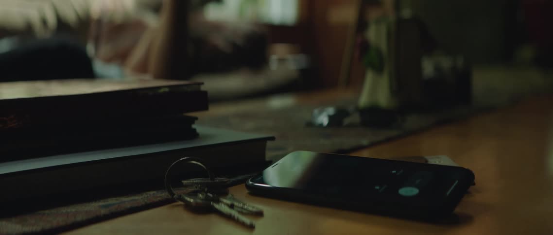 A view of a smartphone sitting on a table