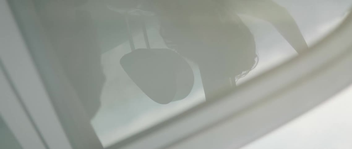 Person sitting in vehicle