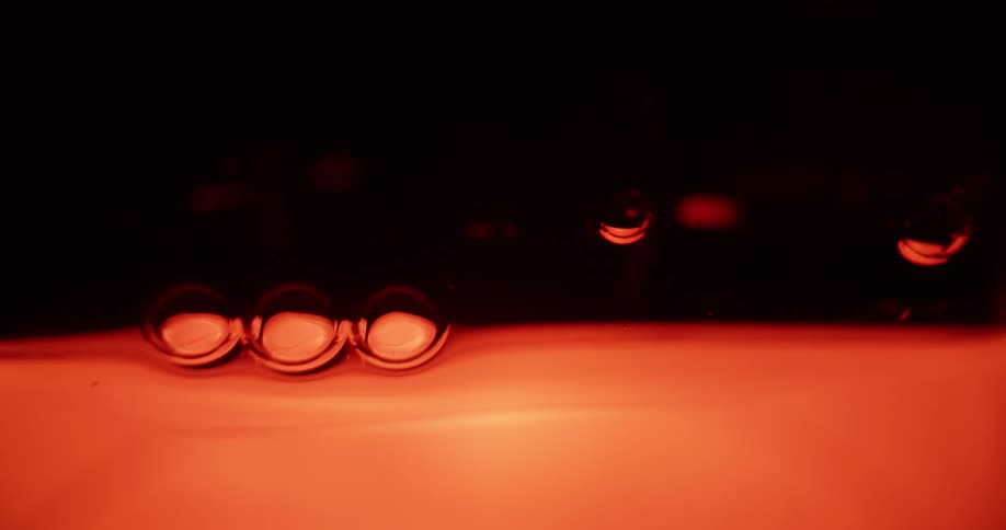 A view of bubbles in a microscopic setup