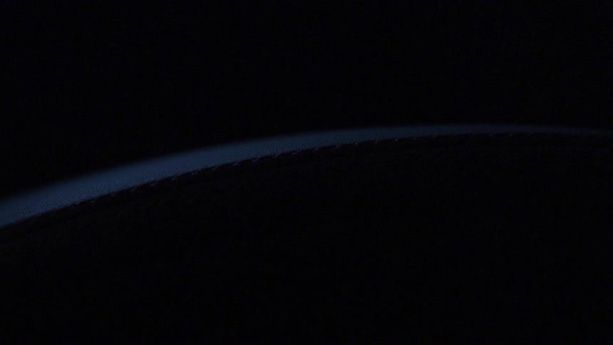 Surface of the leather surface of a piece of furniture under moving lights