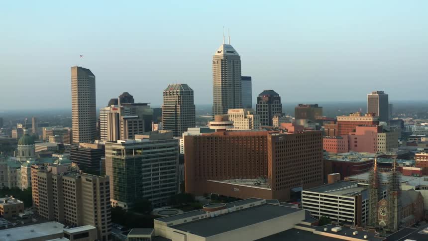 Buildings and skyscrapers in a metropolis during the day