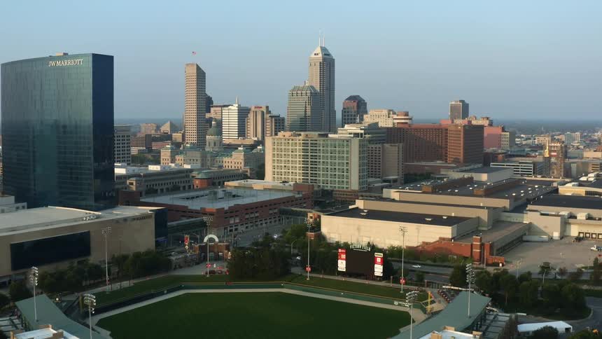 Aerial view of city