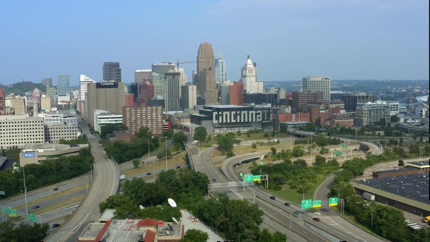 Aerial view of city