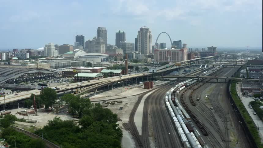 Aerial shot of st louis