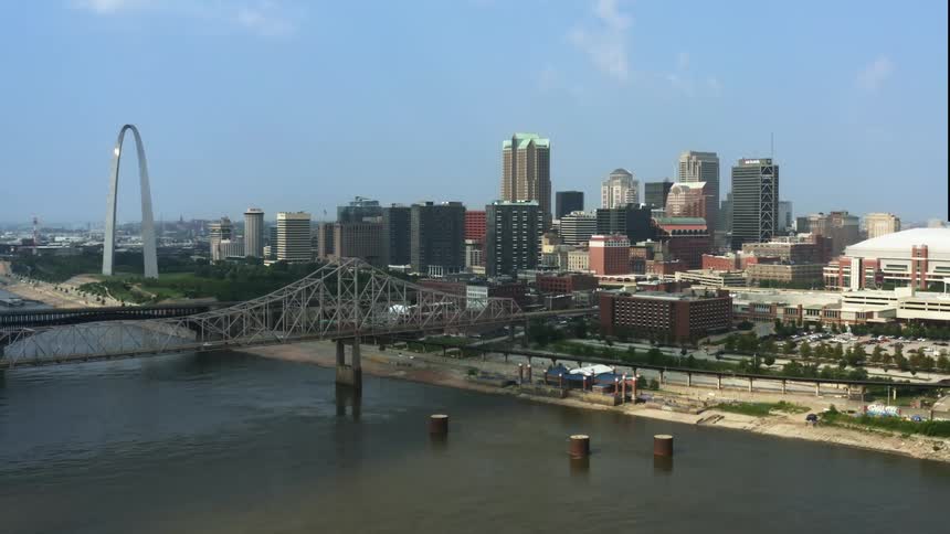 Aerial shot of st louis