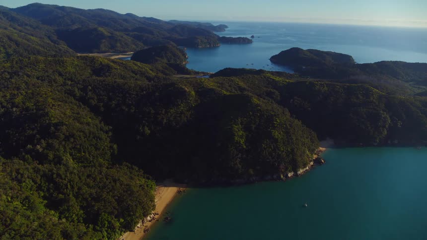 The coast of an island covered in thick vegetation