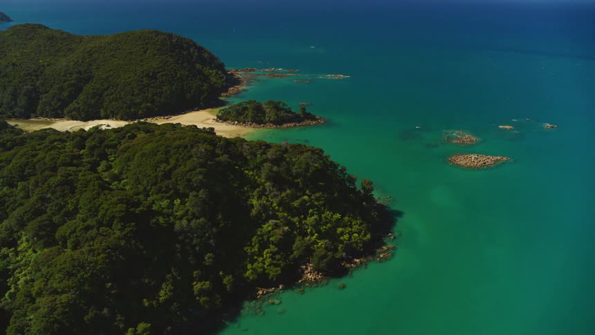 A coast with land and sea